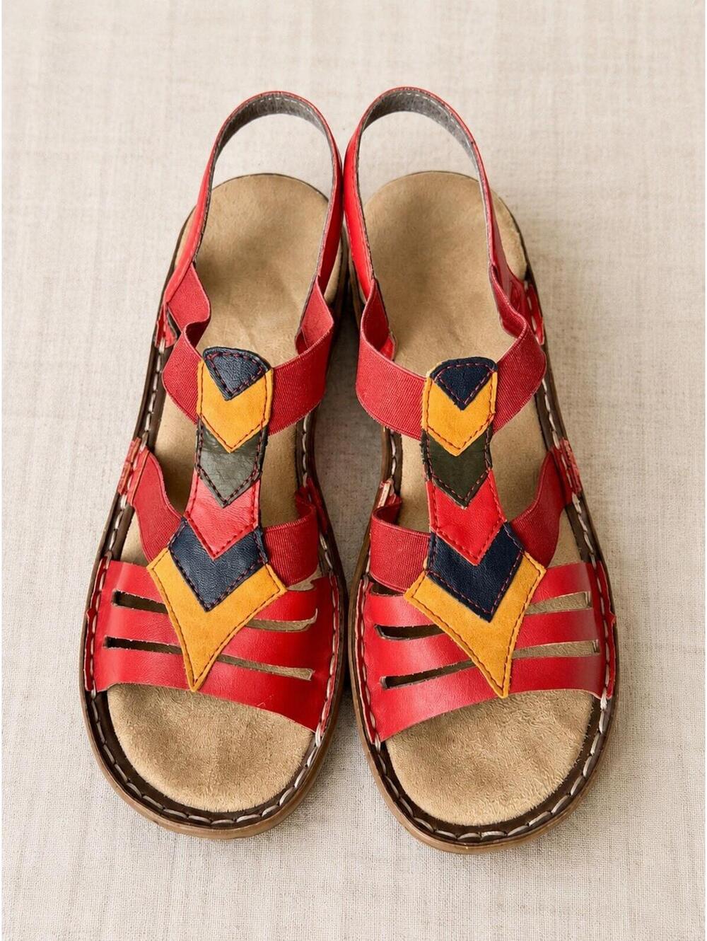 Rieker Antistress Women’s Slingback Leather Sandals Southwestern Boho 38